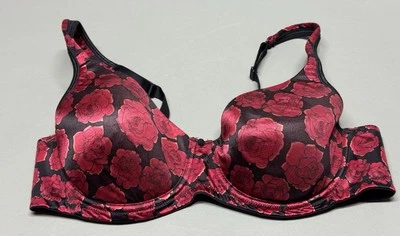 Sujetador Playtex Acolchado Con Aros 42B Estilo 4138 Negro/Rojo Floral Foto 1 de 4