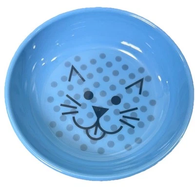 Meow Eccoware comida para gatos plato de plástico duro cara de gato antideslizante 8 oz. 5" X 1" Foto 1 de 4