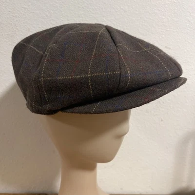 Gorra Epoch Hat Company Newsboy Cabbie 100% Lana, Forro Acolchado Talla M Marrón Foto 1 de 4