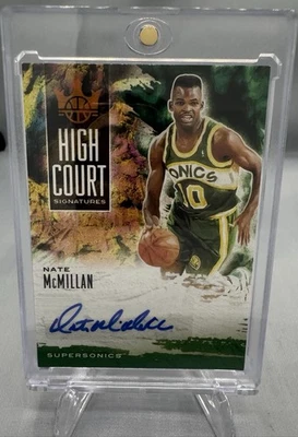 2019 Panini Court Kings High Signatures Citrine /49 Nate McMillan #HC-NMC Auto  - Image 1 of 2
