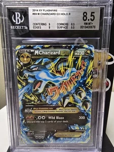 2014 Pokemon XY Flashfire Mega Charizard EX #69 PSA BGS 8.5 NM-MT+ High SUBS - Picture 1 of 4