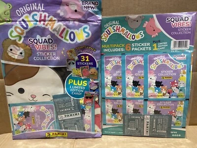 Panini Squishmallows Squad Vibes Stickers Starter Album & Multi Pack / - Image 1 of 3
