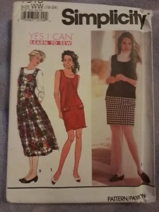 Vtg Simplicity 1990's Learn To Sew Women's Dress Sz 18-24 Uncut #7918 - Picture 1 of 3