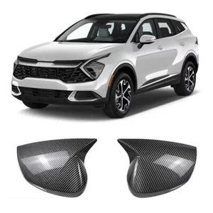 Cubierta de espejo retrovisor bocina de buey de fibra de carbono para Kia Sportage 2023-2024 2 piezas - Imagen 1 de 4