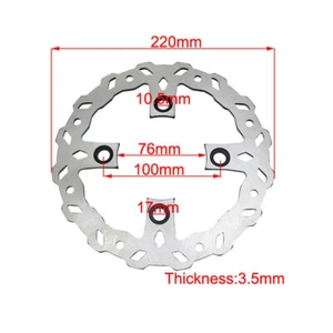 220mm Front Brake Disc Disk Rotor For 50cc 125cc 140cc 150cc 190cc Pit Dirt Bike - Foto 1 di 6