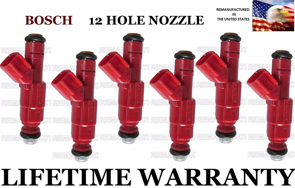 OEM Upgrade Bosch Set Of 6 Fuel Injectors Jeep Dodge Mitsubishi Raider 3.7L - Image 1 of 1