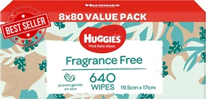 Baby Wipes Fragrance Free 640 Pack (8 X 80 Pack) - Packaging May Vary - Picture 1 of 12