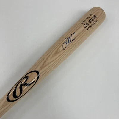 Joe Mauer Signed Rawlings Game Issued Baseball Bat Beckett Certified - Image 1 of 4