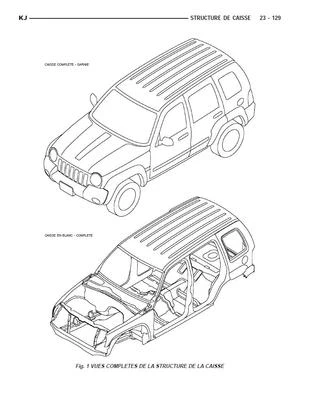 manuel atelier entretien réparation technique Jeep Cherokee LIBERTY - KJ - Fr - Photo 1/4