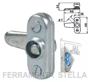 TAVELLINO CHIUSURA SERRATURA X MOBILETTI CONTATORE GAS SPORTELLI CHIAVE QUADRA - Foto 1 di 3