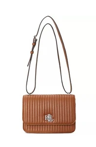 RALPH LAUREN Quilted Nappa Leather Small Sophee Convertible Bag Lauren Tan $375 - Picture 1 of 8