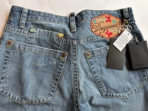 Dsquared 2 / Dsquared2 Vintage Jeans 32” w Totem Pole Jewels Mens New Tags - Picture 1 of 10