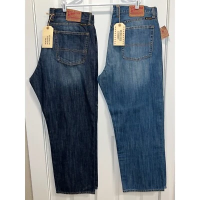 2 Pairs size 38x29 Lucky Brand 181 Relaxed Straight Mid Rise blue jeans - Image 1 of 4
