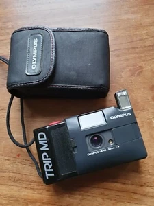 Olympus Trip MD 35mm Film Camera AF Compact Pop Up Flash & Case Point & Shoot - Picture 1 of 8
