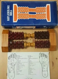 Top Fußmassageroller Massageroller Fußroller Massivholz Fussmassagegerät Holz - Bild 1 von 6