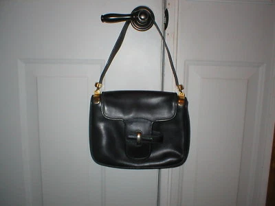 Cartera de cuero vintage Gucci Boutique azul marino hecha en Italia Foto 1 de 4