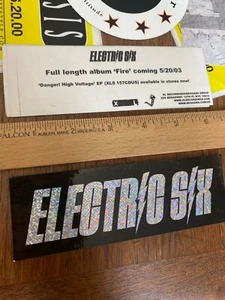 ELECTRIC SIX white stripes FIRE PROMO STICKER LP/CD - Bild 1 von 1