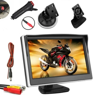 5" TFT LCD car monitor screen high-definition digital car rear view 12-24V - Image 1 of 4