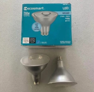 Ecosmart 150 Watt PAR38 Dimmable Flood LED Light Bulb Daylight 2 Pack New - Picture 1 of 8