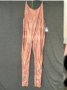 Forever 21 Jumpsuit Womens Large Rose Gold Adjustable Strap Round Neck Pullover - Picture 1 of 8