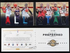 2011 Preferred All-Star Material Booklet /99 Allen Iverson Jason Kidd Steve Nash