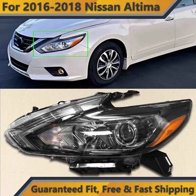 Faro halógeno para Nissan Altima 2016 2017 2018 sin LED DRL lado del conductor negro Foto 1 de 4