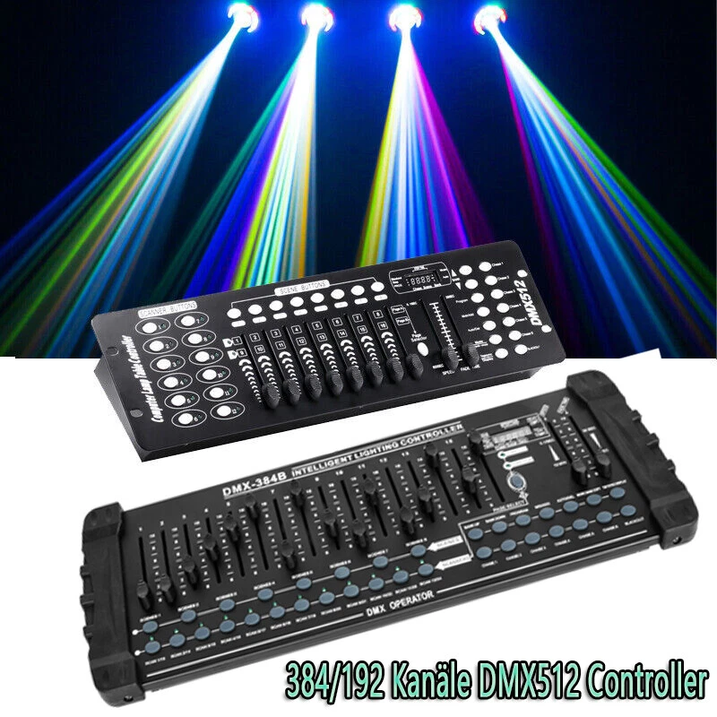 384/192 Canali DMX-512 Console Controller per DJ Disco Party con Luce Palco - Immagine 1 di 4