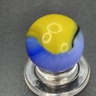 Akro Special Blend Patch Black, Yellow & Blue Marble Vintage Marbles 0.629”