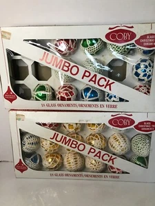 Vintage Christmas Coby Mercury Glass Crochet Ornament Lot of 18 Boxed MCM - Picture 1 of 7