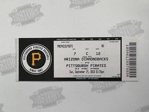 2010 Arizona Diamondbacks at Pittsburgh Pirates BO Ticket 17.09.10 - Bild 1 von 1