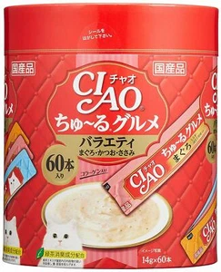 JAPÓN Inaba CIAO CHURU Pasta Comida para Gatos 14 g x 60 unidades Multi Sabor con PISTA - Imagen 1 de 4