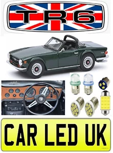 ✅ TRIUMPH TR6 ✅ 16 x LED UPGRADE BULBS ✅ DASHBOARD INSTRUMENTS INTERIOR WARNING - Picture 1 of 8