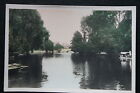 BEDFORD   River Ouse  Vintage Hand Coloured Photo Card  AD30