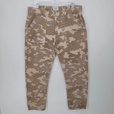 Citizens of Humanity Leah Cargo Sz 31 Taupe Camo Patch Pocket Elastic Cuff Pants - Image 1 of 4