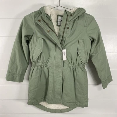 Chaqueta Gap Niños Juvenil Mediana 8 Verde Con Capucha ColdControl Sherpa Utility Parka Foto 1 de 4