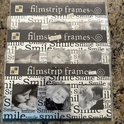 NUEVO Lote de 3 Marcos de Tira de Película para Álbumes de Recortes ~ 3 Plata "Sonrisa" Nuevo en Paquete DCWV Foto 1 de 4