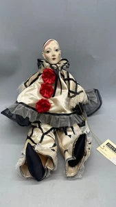 Muñeca Arlequín Vintage Katherine’s Collection Wayne Kleski Pierrot Brintons LEER - Imagen 1 de 6