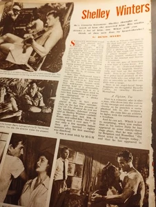 Sk227 Ephemera 1950s Picture Article Shelley Winters - Picture 1 of 1