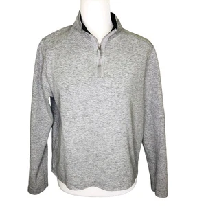 Maglione Liz Claiborne grigio 1/4 zip maglia elasticizzata felpa donna grande - Foto 1 di 6