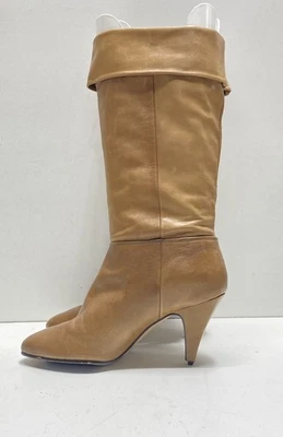 Bota Feminina Gloria Vanderbilt Miranda Couro Marrom Pull-On Joelho Tamanho 8 - Imagem 1 de 4