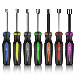 P.I.T. 7-Pieces SAE Nut Driver Set,Solid Shaft Nut Drivers (3/16, 1/4, 5/16, ... - Picture 1 of 7