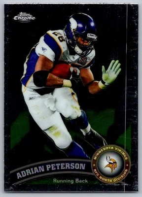 2011 Topps Chrome Adrian Peterson Minnesota Vikings #220 - Image 1 of 2