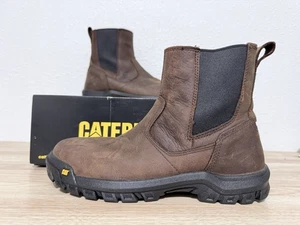 Bota de trabajo Caterpillar para hombre distancia entre ejes punta de acero P91026 cuero arcilla talla 8,5 - Imagen 1 de 9
