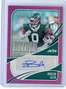 2025 Panini Absolute #SS-BAN Braelon Allen Purple Signature Standouts 4/5 - Jets - Picture 1 of 2