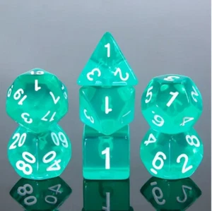 NEW RPG / D&D / AD&D Dice Set of 7 - Gem Caribbean Sea - Picture 1 of 1