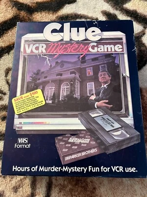 Vintage Clue VCR VHS MYSTERY GAME Parker Brothers 1985 COMPLETE VTG 80s Family - Image 1 of 4