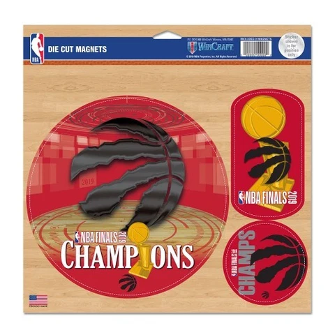 Toronto Raptors 2019  Finals Champions WinCraft Die Cut Magnet Sheet (3 PK) Cover