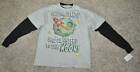 Boys Shirt Hybrid Beige Save Planet Send All Sisters To The Moon Tee-Sz 18/20