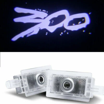 2x White 300 Car LED Door Projector Puddle Lights HD For Chrysler 300 2005-2022 - Image 1 of 4