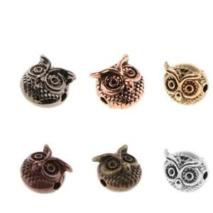 10 Owl Animal Spacer Beads DIY Jewelry